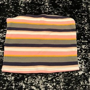 hollister striped tube top